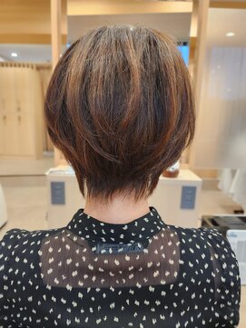 バンズ 名古屋金山(ban’s) ◇明るめカラー大人ショートボブ◇