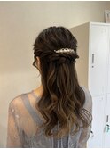 王道結婚式お呼ばれヘア/ハーフアップ