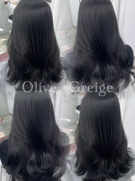 エヌアイ オモテサンドウ(ni omotesando) 秋冬人気No. 1オリーブグレージュ/人気な韓国ヘア　上野