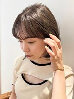 【Lomalia表参道】ボブ前髪グレージュ/こなれミディ/イメチェン