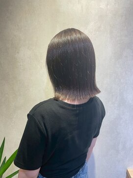 髪質改善/顔周りレイヤーカット/グレージュ[千葉/千葉駅]