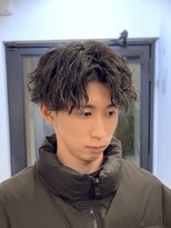 リンダ(LYNDA)&nbsp;縦落ちスパイラル/無造作センターパート/メンズパーマ/仙台宮城