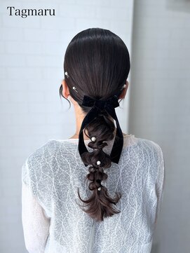 タグマル 結婚式ヘアセット☆上品な玉ねぎヘア☆