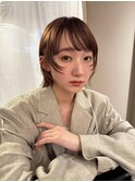 ピンクベージュボブ/ハイトーンWカラー
