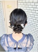 シニヨン アップスタイル 参列ヘア お呼ばれヘア 着物 和装