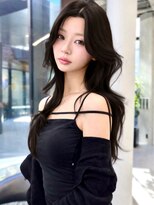 シティ オモテサンドウ(CITY omotesando)&nbsp;暗髪 顔周りレイヤー レイヤーカット ハッシュカットロング