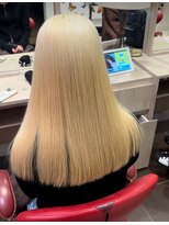 アース 郡山コスモス通り店(HAIR&MAKE EARTH)&nbsp;ミルクティーベージュ×ストレートロング