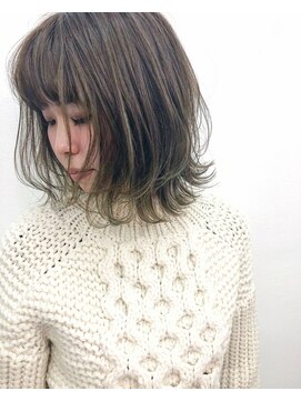 トロニー(TLONY) TLONY渋谷hori  カーキグレージュハイライトボブ