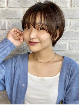 ネオリーブ コパン 鶴見店(Neolive copain) シンプルなシースルーショートで透け感のある大人ヘアに