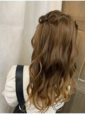 ヘアセット ハーフツイン 量産型ヘア スタイリング