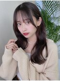 テラコッタ/韓国風ヨシンモリ/流れるレイヤー/前髪カール[銀座]