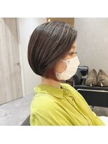 フルール(Fleur)&nbsp;恵比寿 大人韓国ボブ インナーカラー ハイライト 白髪ぼかし