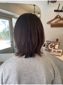 手櫛でスタイリング大人可愛い結べるまるみ外ハネボブ30代梅ヶ丘