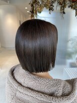 ファスナーグランデ(fustener grande)&nbsp;切りっぱなしボブ×オリーブブラウン