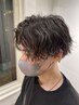 【トレンドパーマ】メンズカット+波巻きパーマ+炭酸スパ ¥11000