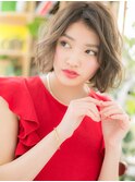 外国人風大人ハイライトくせ毛風ウルフボブc5川口20代30代40代