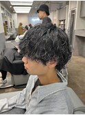 エモ無造作マッシュウルフ波巻きスパイラルパーマ