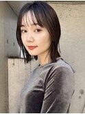 ショート 姫カット ダークアッシュ 魅力倍増カール シアーカラー
