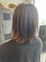 アチーブリス(achieve Liss)&nbsp;顔大人可愛い外ハネ切りっぱなしナチュラルブラウン透明感