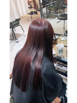 トリムバイエンヴィ(tlim by ENVY) ブリーチなしダブルカラー　ワインレッド