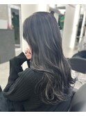 コントラスト極ハイライト☆アッシュブラック