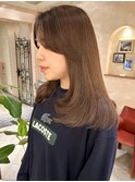 ◎セミロング/レイヤーカット/ハイライト/イエベ/カーテンバング