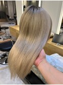 髪質改善＊ロングレイヤーグレーベージュ＊美髪【Zina船橋】