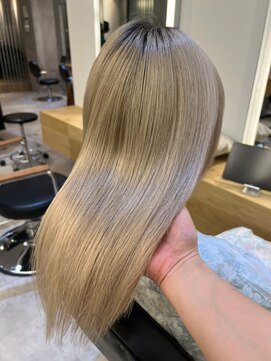 ジーナ 船橋(Zina) 髪質改善＊ロングレイヤーグレーベージュ＊美髪【Zina船橋】