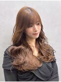 【透明感カラー×レイヤーカット】くすみベージュ/韓国風巻き
