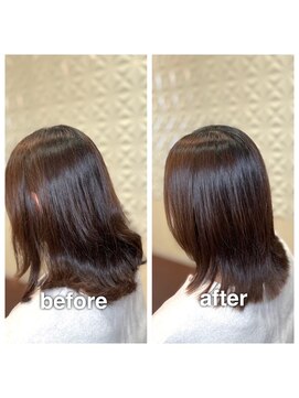 アウラ(aura) カット＋縮毛矯正＋トリートメント