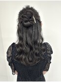 ヘアセット/ヘアアレンジ/結婚式/ハーフアップ/パーティ