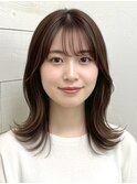 ワンカールくびれ外ハネスタイル/透明感カラー/ボブ/くびれボブ