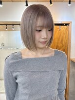 キラ 原宿(KILLA)&nbsp;ダブルカラー/ミルクティーベージュベージュ/ハイトーンボブ