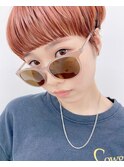 【早瀬忍 梅田中津】マッシュショート×ペールオレンジカラー