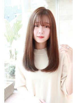 リアン(lien) 《lien.枦山》大人綺麗ロング/ピンクベージュボブルフ