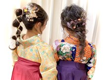 通常袴着付け+ヘアアレンジ￥14300がお友達と一緒にご来店で1000円OFF[相模大野駅/韓国風レイヤーカット]