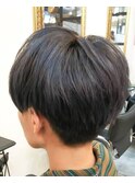 爽やかツーブロック刈り上げ束感アップバング