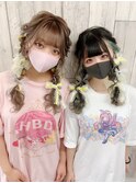 イベント/チェキ会/推し活に！ふわふわリボンツイン編みおろし☆