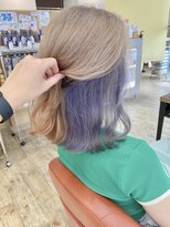 ケイズヘアー(K’s hair)&nbsp;ホワイトベージュ×インナーブルーバイオレット