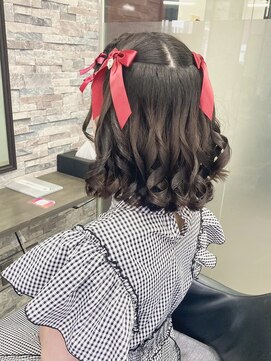 オズ 梅田店(OZ) ボブでも可愛く!!編みカチュ×ハーフツイン♪♪