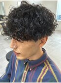 波巻きスパイラルパーマツイストスパイラルパーマメンズマッシュ