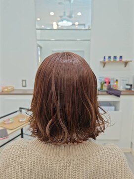 ファイン 三笠店(Fine) ピンクで春色♪簡単外ハネボブスタイル