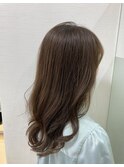 グレージュ×ミディアム×髪質改善トリートメント【茗荷谷駅】