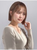 ボブヘア/レイヤーカット/ウェットヘア/オリーブベージュ/表参道
