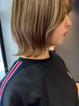 ルミヘアー 金沢駅西口店(Lumi hair) 外はねボブ×ダブルカラー