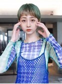 フェイスフレーミングショートヘア_セクションカラー_59281