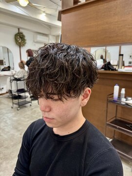 アトラクト バイ ラック 津田沼(Attract by LUCK) 無造作シャドウパーマ/津田沼/メンズ/メンズパーマ/ケアパーマ