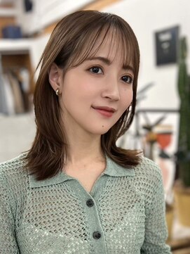 ハニーシブヤ(HONEY shibuya) 髪質改善カラー/レイヤーカット/外ハネ/ミルクティーベージュ3