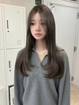 トレヘアー 京都 烏丸(tRe hair)&nbsp;【加藤】《大人気スタイル》小顔レイヤー / グレージュ / 韓国