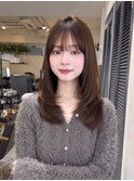 美髪レイヤーカット／くびれ巻き髪/ベージュカラー